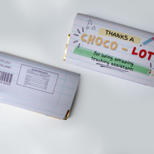 Teaching Assistant Chocolate Wrapper – Printable or Printed | Galaxy-Size Wrapper | End of Year Thank You Gift
