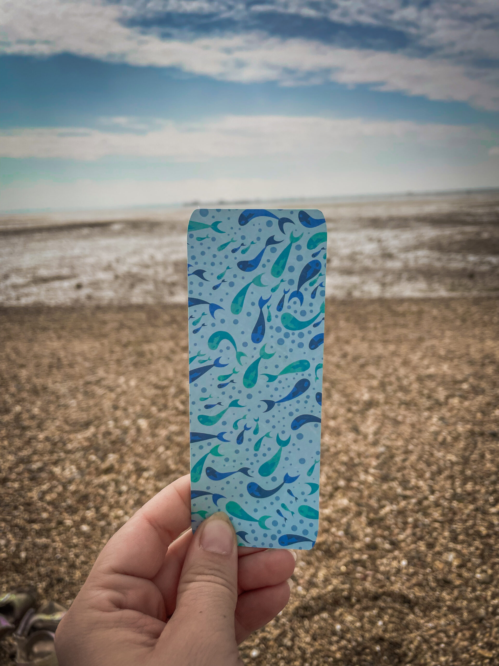Ocean Whispers Bookmark Set | 6-Card Stock Bookmarks | Sea-Inspired Blues & Waves