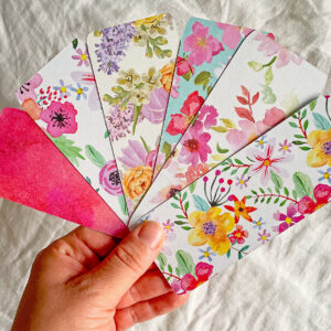 Spring Bloom Bookmark Set | 6-Card Stock Bookmarks | Floral Pastel Designs