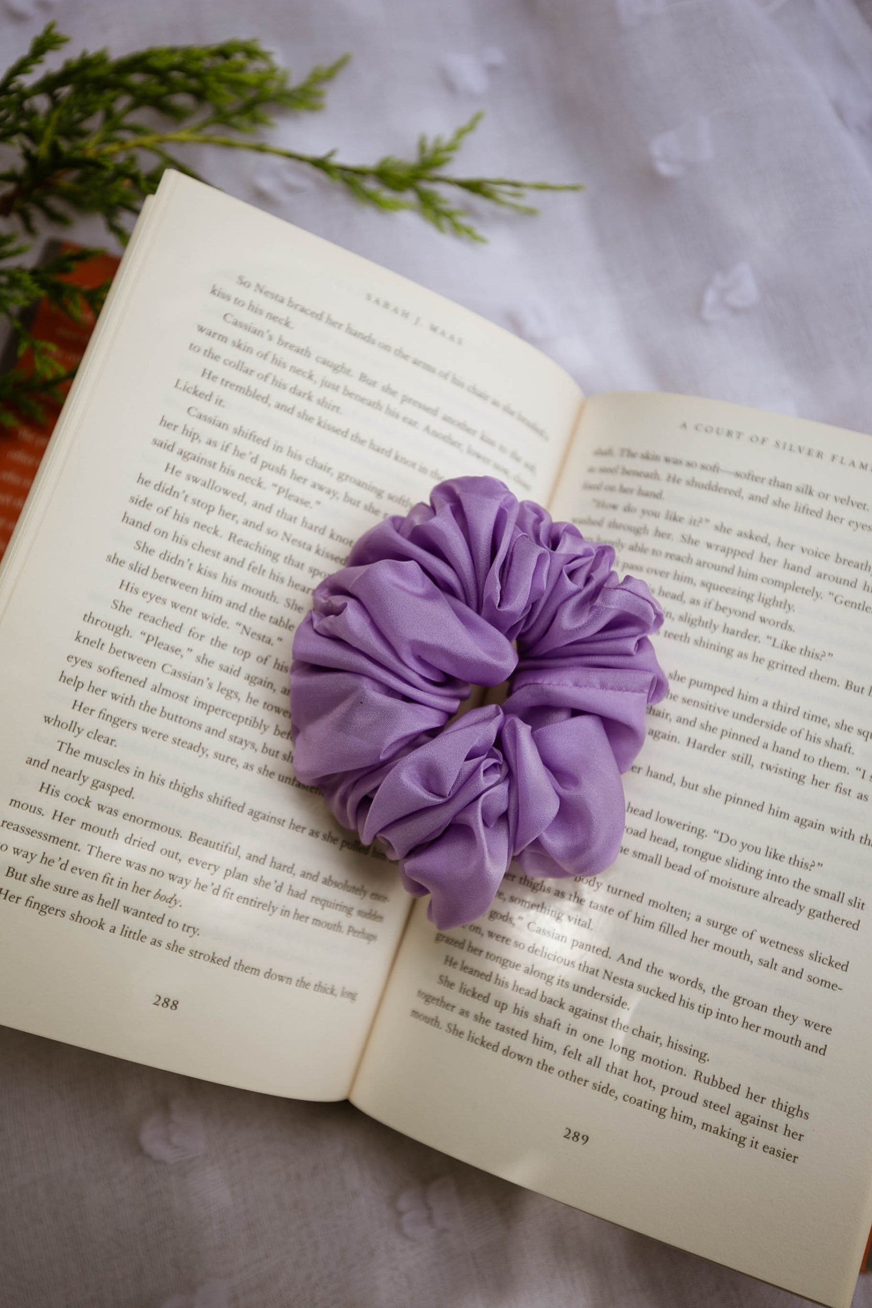 Elain Scrunchie | Lilac Chiffon Hair Scrunchie  - Regular size