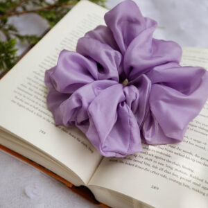 Elain Scrunchie | Oversized Lilac Chiffon Hair Scrunchie