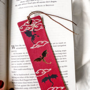 Fourth Wing inspired bookmark - Red with dragons
