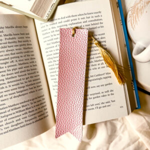 Dragontide Blush Bookmark | Textured Faux Leather Bookmark