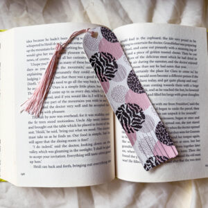Heartloop Bookmark | Rounded Faux Leather Bookmark with Tassel