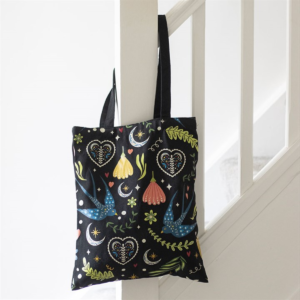 Midnight Bloom Polycotton Tote Bag